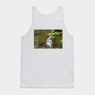 Reflections of a Great egret Tank Top